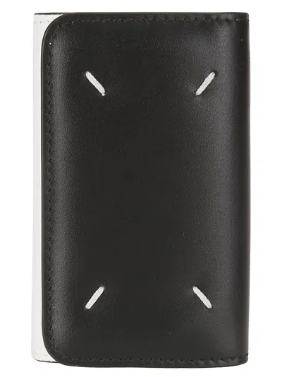 Maison Margiela Key Chain 6 Rings In Black/white