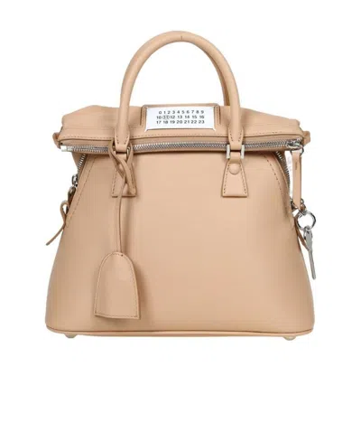 Maison Margiela Key-detail Leather Tote Bag In Nude
