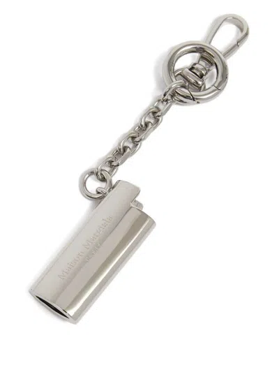 Maison Margiela Keychain With Lighter Holder In Silver