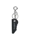 Maison Margiela Leather Keyring In Black