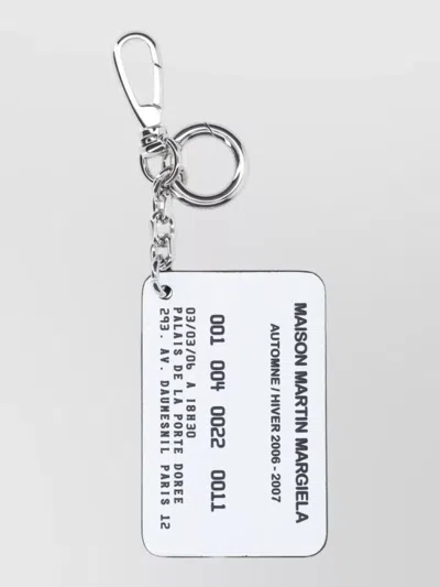 MAISON MARGIELA KEYRING CASE RECTANGULAR SHAPE ENGRAVED SURFACE