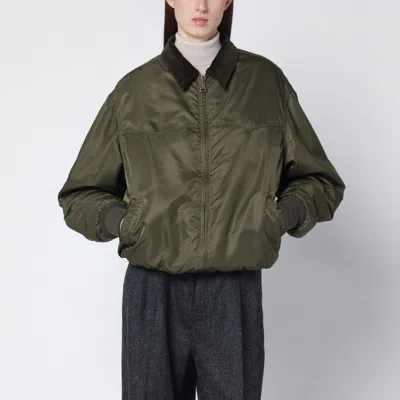 Maison Margiela Khaki Green Padded Nylon Bomber Jacket
