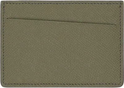 Maison Margiela Khaki Slim 3 Cc Card Holder