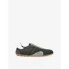 Maison Margiela Quilted-texture Sneakers With Rugged Sole And Suede Overlays In Brown