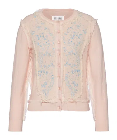 Maison Margiela Knit Cardigan In Pink