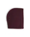 Maison Margiela Virgin Wool Hood Button Detail Knit In Burgundy