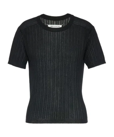 Maison Margiela Crewneck Short-sleeve Shirt In Blue