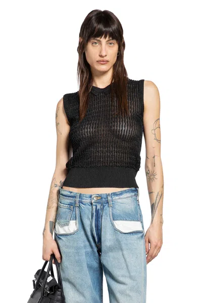 Maison Margiela Knit Vest In Black