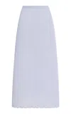 Maison Margiela Knit Wool-blend Midi Skirt In Blue