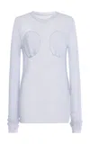 Maison Margiela Knit Wool-blend Top In Blue
