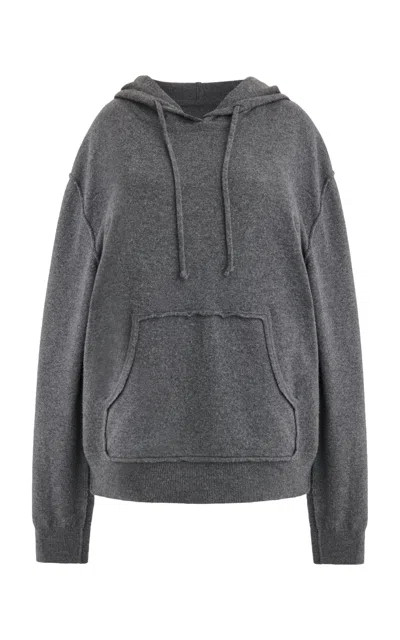 Maison Margiela Knit Wool-cashmere Sweatshirt In Grey