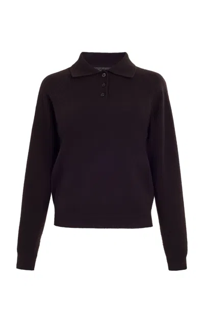 MAISON MARGIELA KNIT WOOL POLO TOP