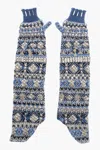 Maison Margiela Knited Fingerless Warm Lenght Gloves With Studs In Multi