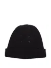 Maison Margiela Ribbed Beanie Hat In Black