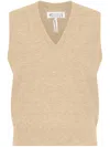 Maison Margiela Knitted Beige Wool Vest