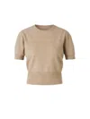 Maison Margiela Knitted Crewneck Top In Beige