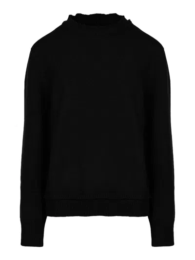 Maison Margiela Knitted Drop-shoulder Cardigan In F Black