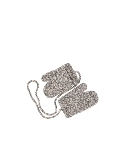 Maison Margiela Knitted Gloves In Gray
