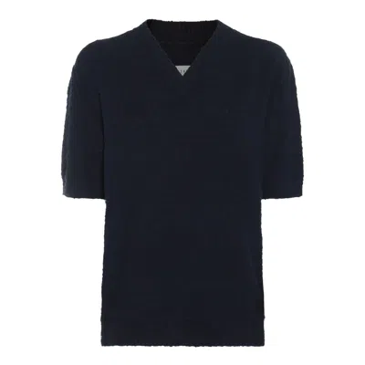 Maison Margiela Knitted T-shirt In Blue