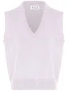 Maison Margiela Knitted Vest In Grey