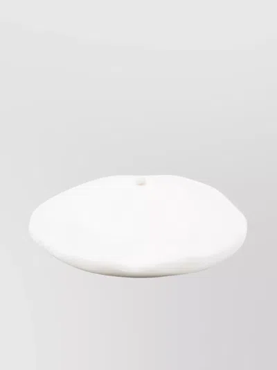 Maison Margiela Knitted Wool Beret With Round Shape In Beige