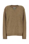 Maison Margiela Cappuccino Wool Blend Sweater In Beige O Tan