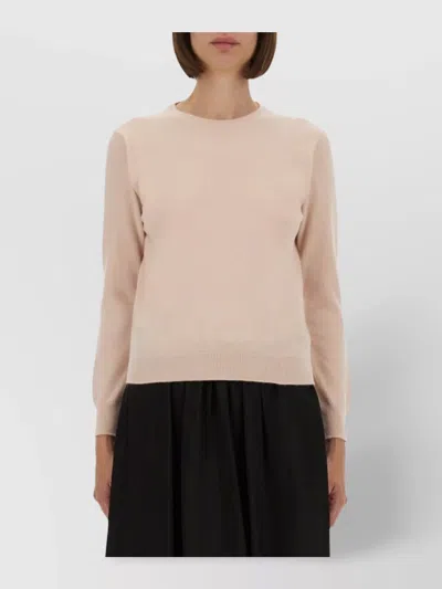 Maison Margiela Knitwear With Long Sleeves And Round Neck In Pink