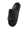 Maison Margiela Lace-up Pool Slides In Black