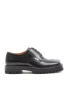 Maison Margiela Tabi Laced Shoes In Black