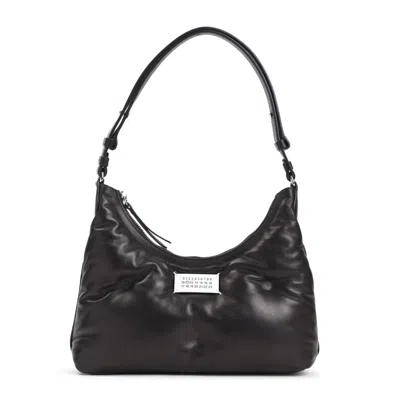 Maison Margiela Lamb Leather Shoulder Bag With Sleek Dimensions And Functional Design In Black