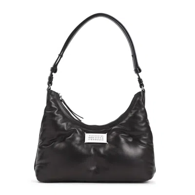Maison Margiela Lamb Leather Shoulder Bag With Sleek Dimensions And Functional Design In Black