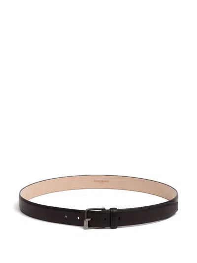 Maison Margiela Lamb Skin Belt In Black