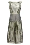 Maison Margiela Laminated Dress Dresses Silver In Gold