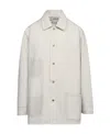 Maison Margiela Man Denim Outerwear Light Grey Size 42 Cotton In White