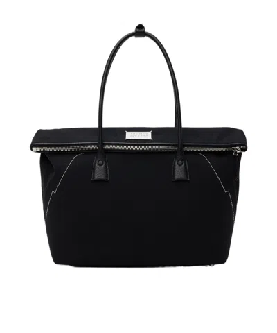 Maison Margiela Large 5ac Leather Bag In T8013 Black