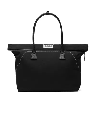 Maison Margiela Large 5ac Leather Tote Bag In Black