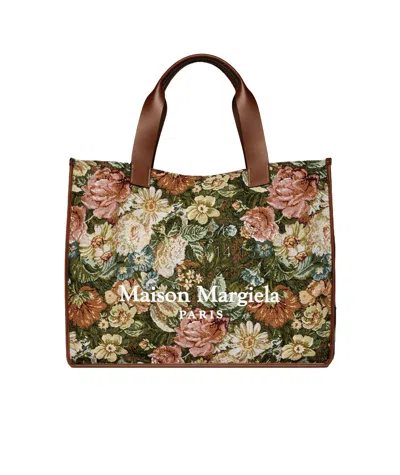 Maison Margiela Large Floral-print Tote Bag In Multicolor