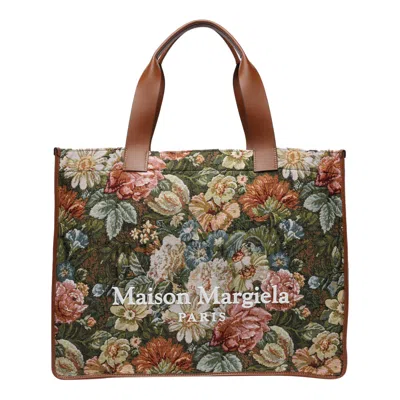 Maison Margiela Large Logo Cabas Shopping Bag In Multicolour