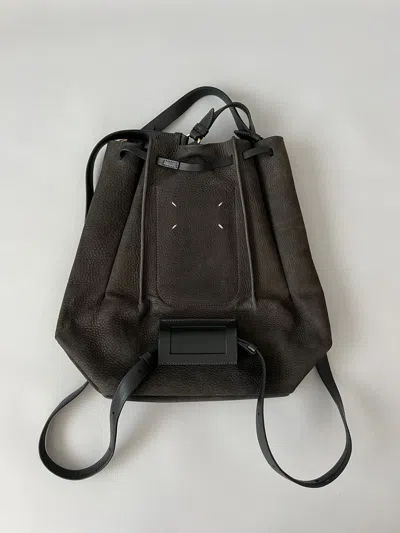 Pre-owned Maison Margiela Large Nubuck Leather Bucket Bag