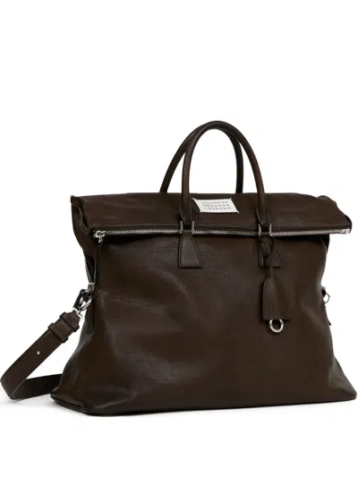 Maison Margiela Large Tote Bag In Brown