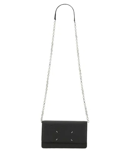 Maison Margiela Large Wallet With Chain Unisex In Black