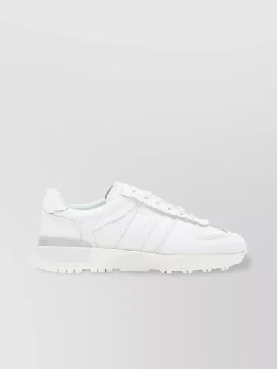 Maison Margiela Laser Detail Low-top Sneakers With Two-tone Sole In White