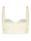 Maison Margiela Latex Bra In Neutrals