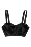 Maison Margiela Latex Top With Bullet Cups In Black