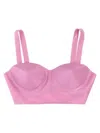 Maison Margiela Women Latex Bra In Pink