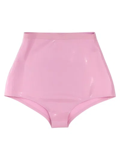 Maison Margiela Kids'  Latex High Waist Briefs In Pink