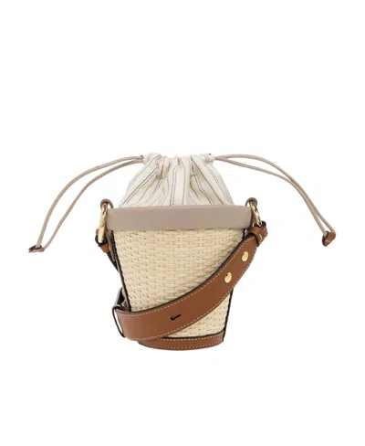 Maison Margiela Layered Detailed Shoulder Bag In Nude