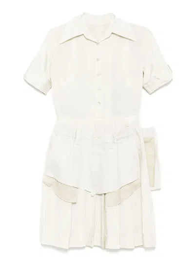 Maison Margiela Layered Dressr In Neutrals