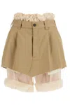 Maison Margiela Frayed-hem Layered Shorts