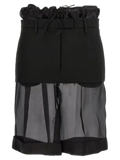 MAISON MARGIELA MAISON MARGIELA LAYERED EFFECT TROUSER SKIRT